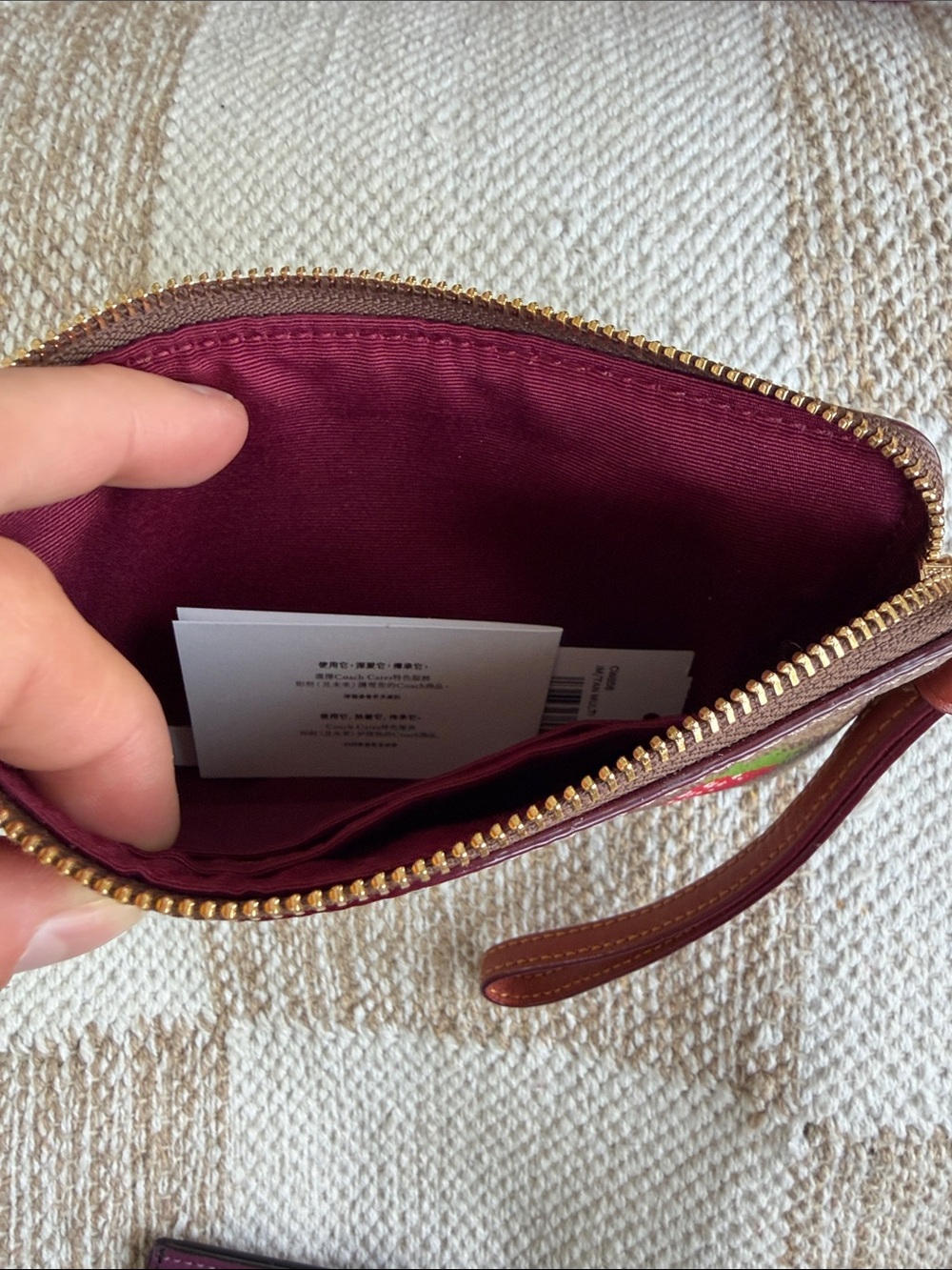 NWT Coach Zip Wristlet in Signature Canvas with Sticker Print [limited edition] - Picture 3 of 3